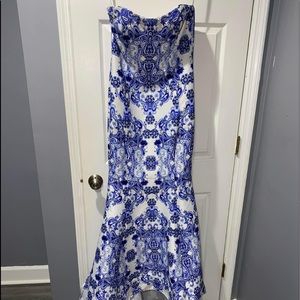 camille la vie size 12, altered in waist, bust and length. very very sparkly